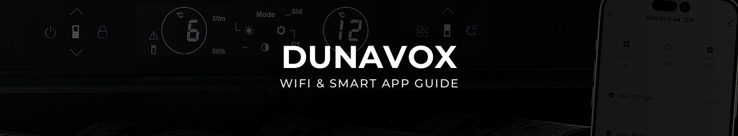 Chłodziarka do wina DUNAVOX WiFi sterowana z aplikacji na smartfonie